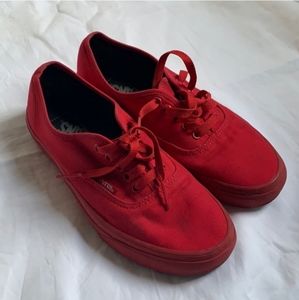 Vans | Red Canvas Sneakers 8.5 Women 7.0 Men
